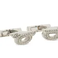 Ferragamo Gancini crystal-embellished cufflinks - Silver