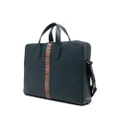 Paul Smith striped leather laptop bag - Blue