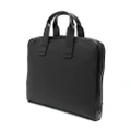 Calvin Klein logo-plaque leather briefcase - Black