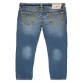 True Religion Rocco Stitch mid-rise cropped jeans - Blue