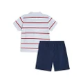 Lacoste logo appliqué polo shirt and shorts set - White