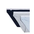 Lacoste logo waistband three-piece brief set - Blue