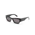 Karl Lagerfeld KL Monogram rectangle-frame sunglasses - Black