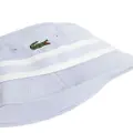 Lacoste stripe-detail cotton bucket hat - Blue