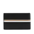 BOSS stripe-detail bi-fold wallet - Black