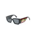 Lanvin Curb rectangle-frame sunglasses - Black