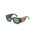 Lanvin Curb rectangle-frame sunglasses - Green