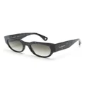 Lanvin logo-lettering rectangle-frame sunglasses - Grey