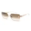 Philipp Plein geometric-frame sunglasses - Gold