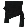 Blumarine bow-detail draped skirt - Black