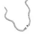 Diesel logo-pendant curb-chain necklace - Silver