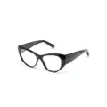 Philipp Plein logo-engraved cat-eye glasses - Black