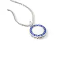 John Hardy sterling silver Tag pendant necklace - Blue