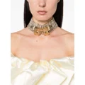 Blumarine crystal-embellished choker necklace - Gold