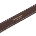 Sporty & Rich double-buckled leather dog collar - Brown
