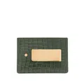TOM FORD crocodile-embossed card holder - Green