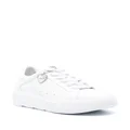 Moschino logo-patch leather sneakers - White