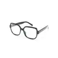 Marc Jacobs Eyewear J Marc-logo square-frame glasses - Black