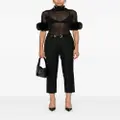 Saint Laurent roll-neck silk blouse - Black