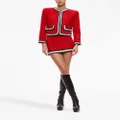 alice + olivia Landon cropped tweed jacket - Red