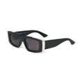 Alexander McQueen Eyewear The Grip geometric-frame sunglasses - Black