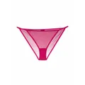 Saint Laurent logo-print tulle briefs - Pink