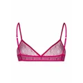 Saint Laurent logo-embellished mesh bra - Pink