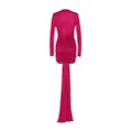 Saint Laurent tied-front mini dress - Pink