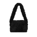 Saint Laurent small shearling shoulder bag - Black
