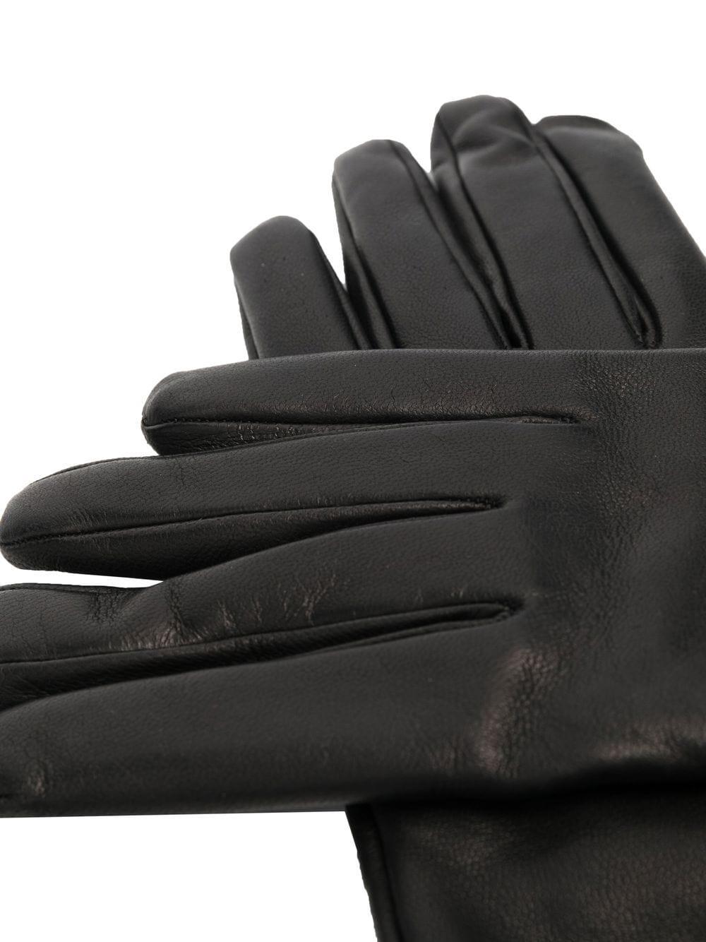 Saint Laurent silk-lined leather gloves - Black