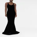 Saint Laurent velvet sleeveless evening dress - Black