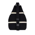 Saint Laurent Rive Gauche logo-embroidered sling bag - Black