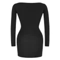 Saint Laurent fine-knit V-neck minidress - Black