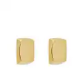 Saint Laurent Curvy Square curved-corners earrings - Gold