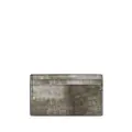 Saint Laurent abstract-print leather cardholder - Neutrals