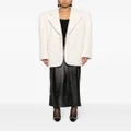 Saint Laurent oversized chevron wool blazer - Neutrals