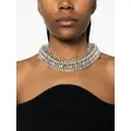 Saint Laurent Pearl Rhinestone choker necklace - Silver