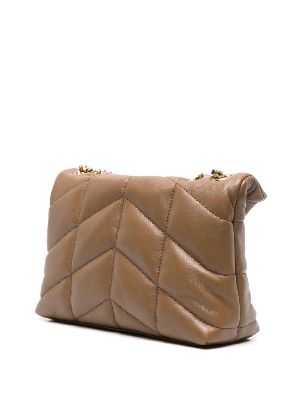 Saint Laurent small Puffer leather shoulder bag - Brown