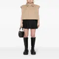 sacai pleated cropped blouse - Brown