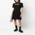 Love Moschino slogan-print short-sleeve dress - Black