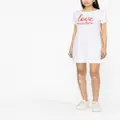 Love Moschino logo-print cotton T-shirt dress - White
