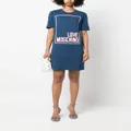 Love Moschino logo-print mini T-shirt dress - Blue