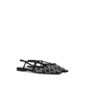 Gucci GG crystal-embellished ballerina shoes - Black