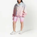 Balmain x Evian gradient-effect denim jacket - Pink