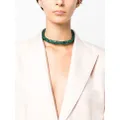 Lanvin Melodie rhinestone-embellished choker necklace - Green