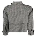 Gestuz houndstooth-pattern double-breasted jacket - White