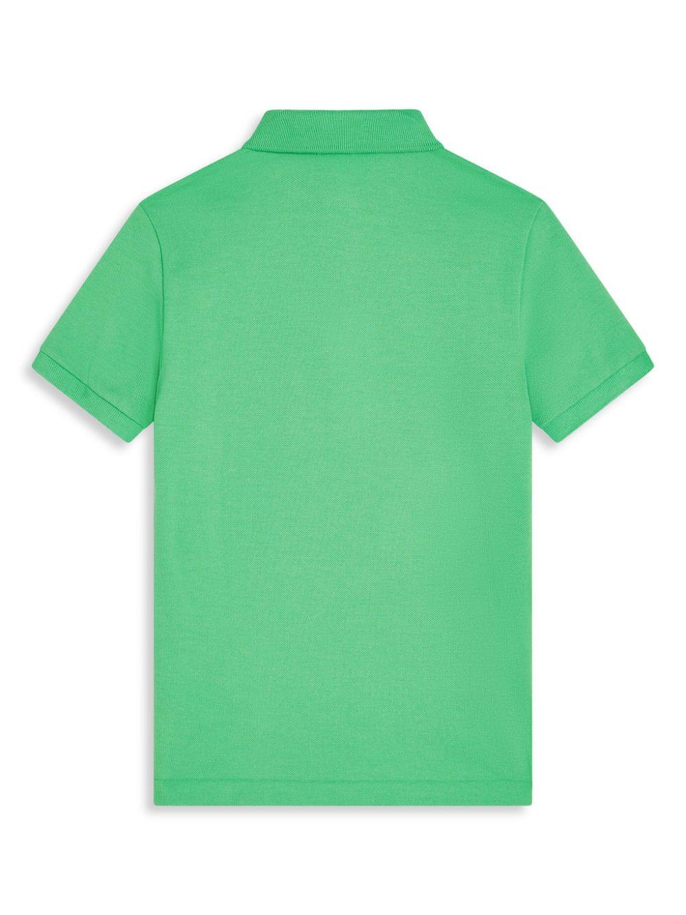 Lacoste Kids short-sleeve piqué polo shirt - Green