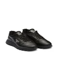 Prada logo leather sneakers - Black