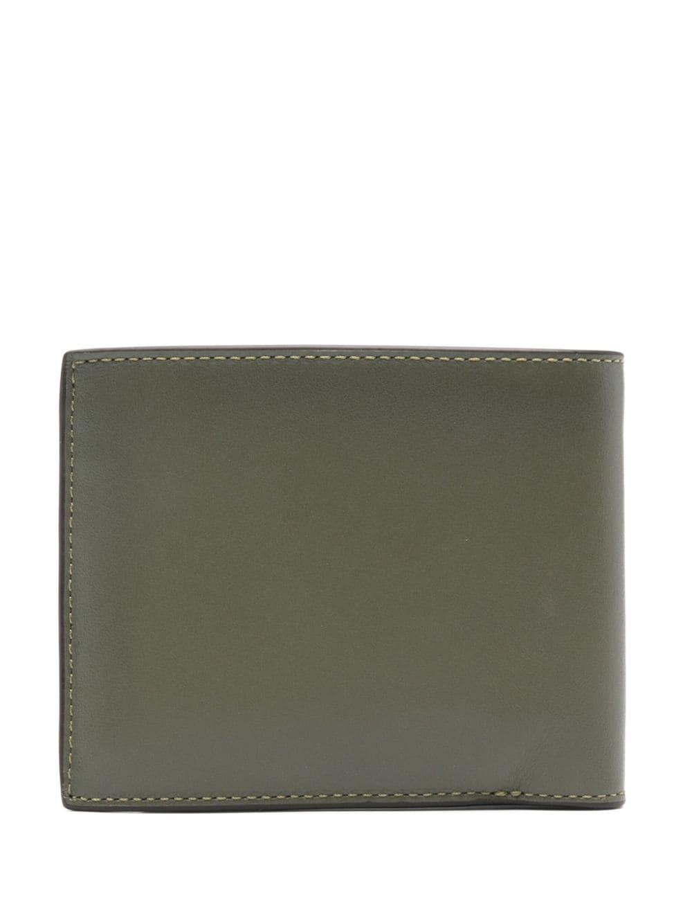 Coach logo-debossed leather wallet - Green
