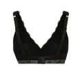 Emporio Armani lace-detail bra - Black